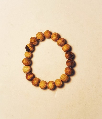 JUEGO de cuentas de madera de 9 mm Palo Santo 1 collar y 1 pulsera hecha a mano - Imagen 4 de 6