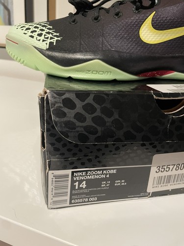 Nike Zoom 14 Kobe Venomenon 4 Glow In The Dark Black Mamba Protro X 10 1 5 6 11 - Picture 7 of 12