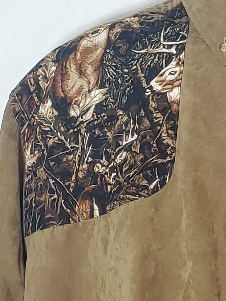 North River Outfitters manga larga. Camisa de tiro con botones escena de ciervo X-grande Foto 4 de 4