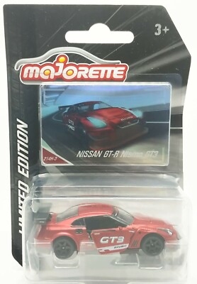 Majorette Nissan GT-R Nismo GT3 Dark Red 1:64 (3'') in Package with Card