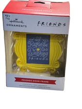 Hallmark ornament I'd rather be watching Friends  door frame-Holds Photo.2”x1.5”