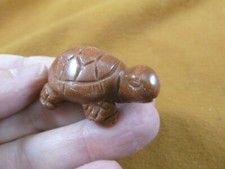 Y-TUR-LA-575) orange Goldstone TORTOISE TURTLE carving FIGURINE gemstone turtles