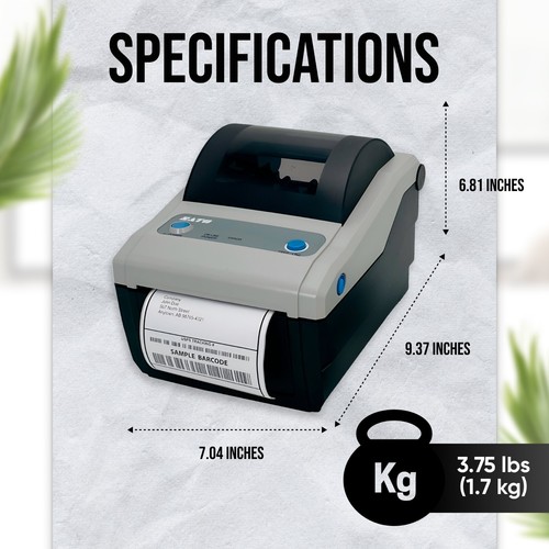 SATO CG412DT Direct Thermal 4" Wide Label Printer similar to Brother QL-1110NWB - Picture 5 of 21