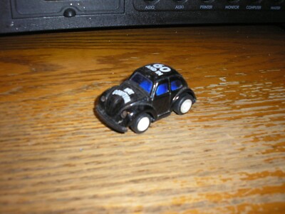 Plastic 2 3/8'' long VW Volkswagen Beetle Bug Black w Pull Back Action Free SHIP