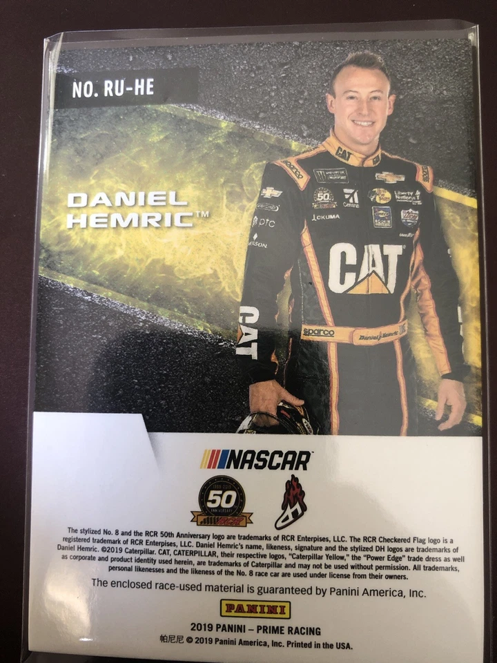 2019 Prime Racing NASCAR Race Used Material Firesuit #RU-HE Daniel Hemric 29/50 - Image 2 of 2
