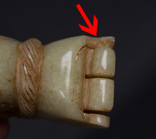 Ein Paar Ahnen -/ schamanistische Figuren aus Jade / Nephrit, China, 20. Jh. - Bild 10 von 15