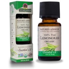Nature  s Answer USDA Organic Lemongrass Essential Oil, 100 Pure  Natural