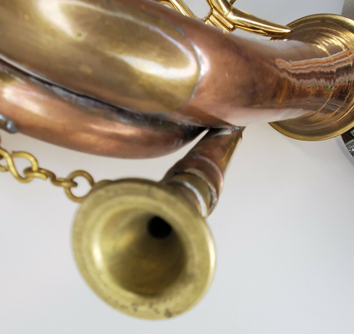Copper & Brass Horn Military Cavalry Signal Bugle Regiment Civil War Style Vtg