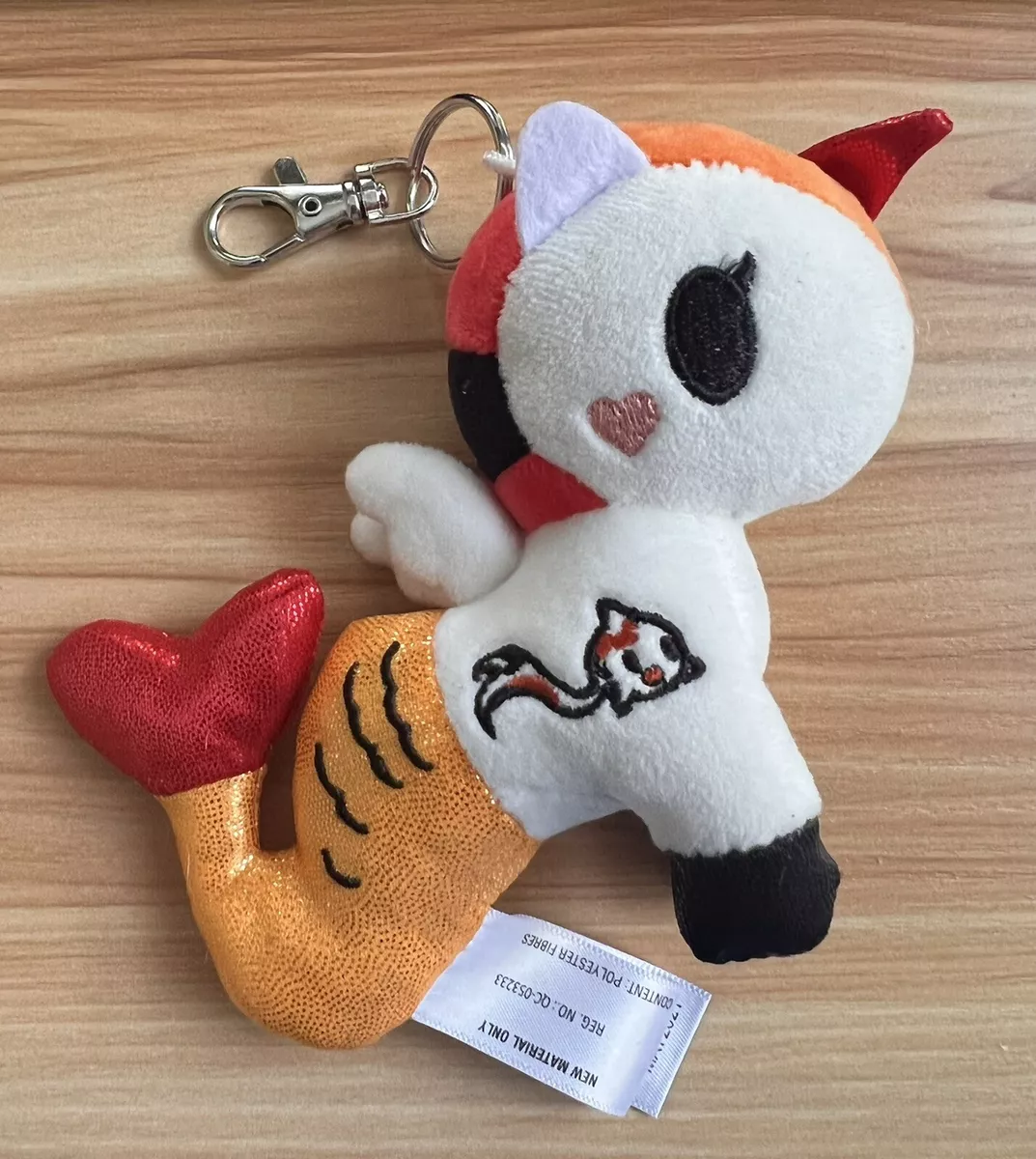Tokidoki Unicorno Mermaid Plush Clip on Bag Keychain Hanger