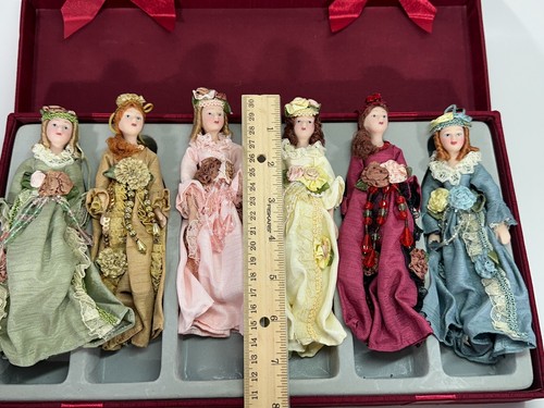 Ornamenti natalizi da donna vittoriana stile civettuola perline in pizzo vintage alte 7 - Foto 6 di 11