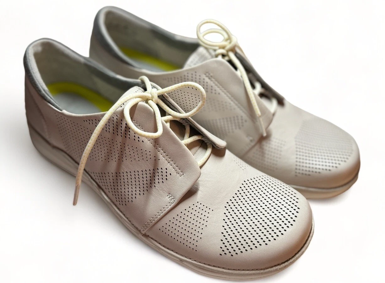 CLARKS Clark's Artisan Voltra bianco osso pelle casual donna non strutturata taglia 8 NUOVO