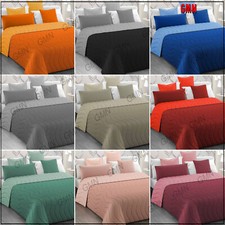 TRAPUNTINO MATRIMONIALE PRIMAVERILE ESTIVO COPRILETTO ELEGANTE TRAPUNTATO TINTA