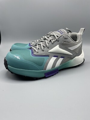 Reebok Lavante Trail 2 Work Construction Shoe Grey Teal Womens sz 10
