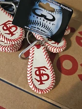 FLORIDA STATE SEMINOLES SOLID RED CWS BASEBALL KEY CHAIN KEYCHAIN NEW ITH TAG