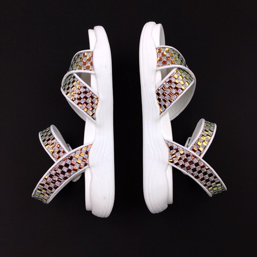 Katy Perry Sandals Women 7.5 White Platform Strappy 'The Pilly' Chunky NWOB - Picture 8 of 11