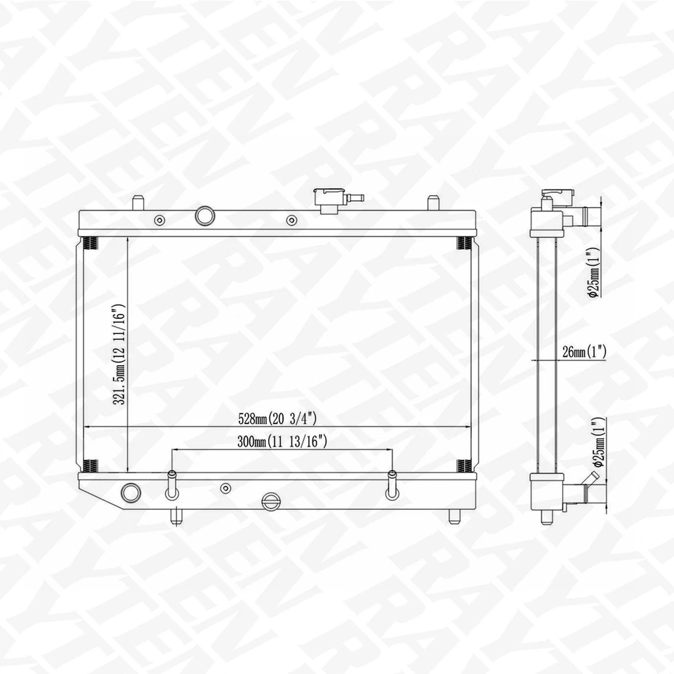 Radiator Fit for Subaru Justy 1989-1994 - Image 2 of 4