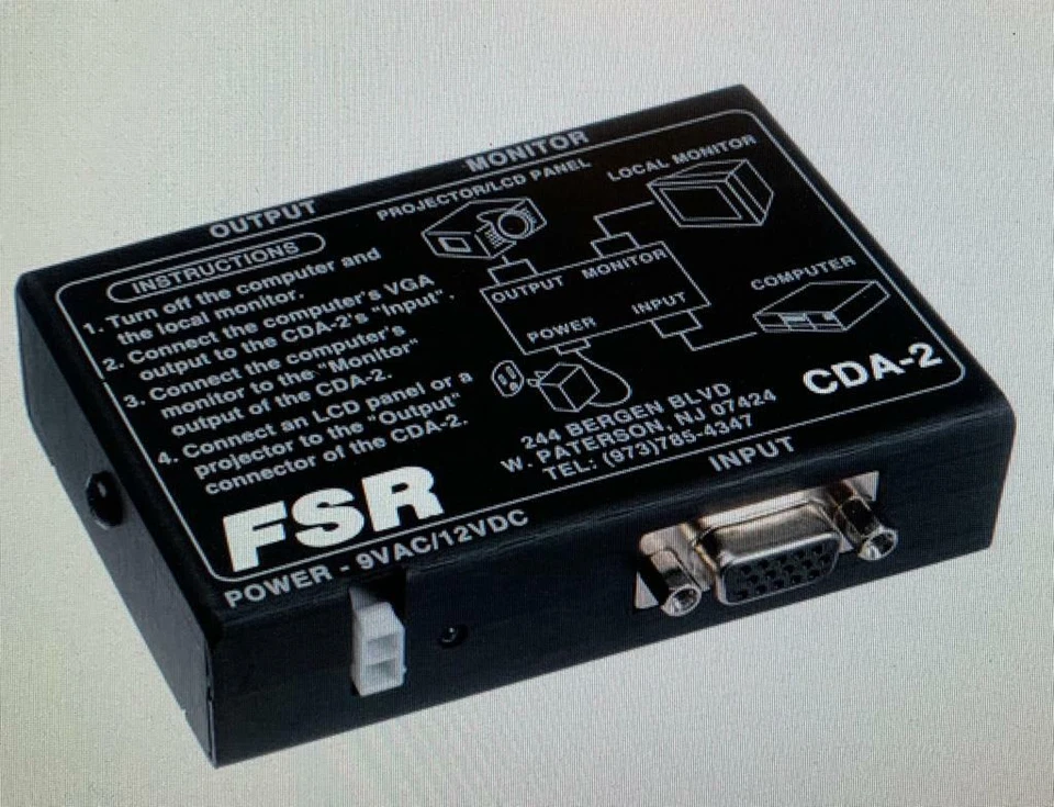 FSR CDA-2 1X2 Computer Video Distribution Amplifer - Image 4 of 4