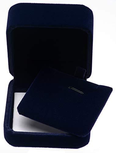 Classic Velvet Jewelry Gift Box Case for Necklace Pendant () Blue - Bild 4 von 6