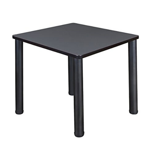 Kee 30" Square Breakroom Table- Grey/ Black