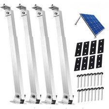 Adjustable Solar Panel Mounting Brackets Kit System Aluminum RV Roof Tilt Mount