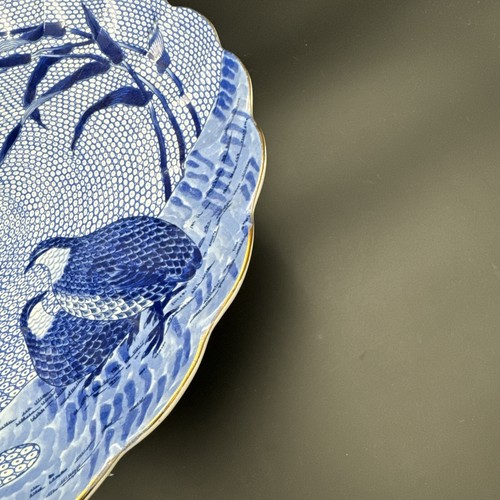 ARITA BLUE CHINESE QUAIL SCALLOPED DINNER PLATES 12 1/4" BLUE & WHITE BIRDS - Picture 6 of 8