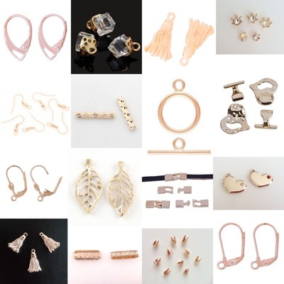 lady-muck1 Various Rose Gold Jewellery Making Spacer Beads Charms /& Findings