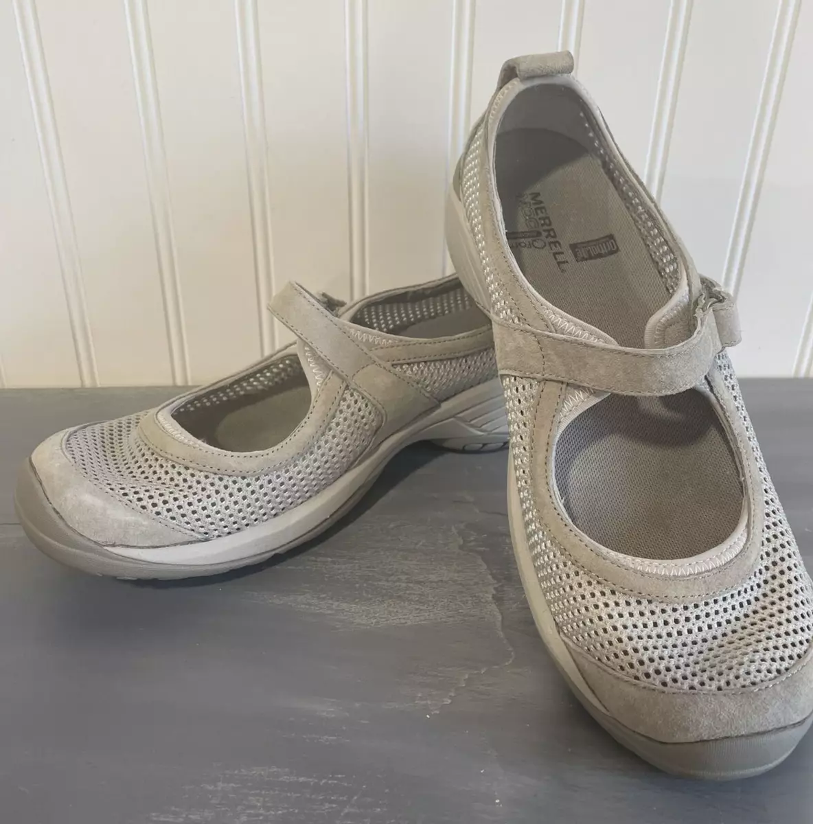 Merrell Encore Strap Aluminum Ortholite Womens 9 Mary Jane Shoes