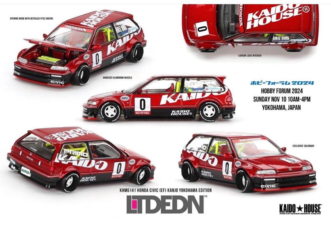 Kaido House Mini GT Honda Civic EF Kanjo Yokohama Edition LTDEDN
