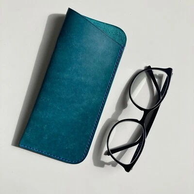 Brillenetui aus echtem mit Gravur Einstecketui Sonnenbrille Brillenbox Geschenk - Bild 1 von 2