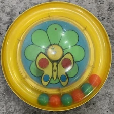 Vintage 1975 Gabriel Busy Bubble Spinning Ball Baby Toddler Toy 