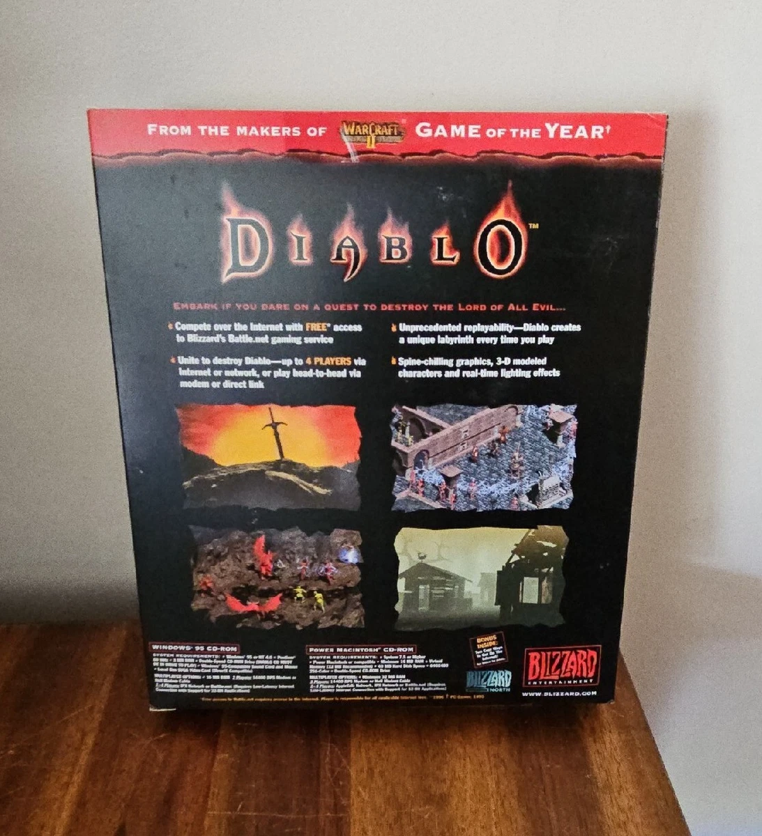 Diablo 1 PC Game Big Box 1998 Blizzard Brand New Still Sealed Very.