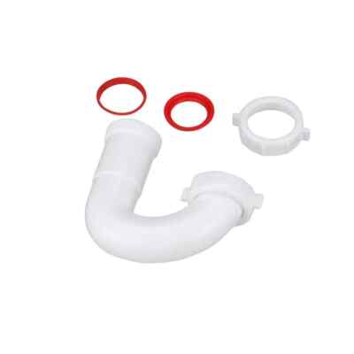 1-1/2 in. White Plastic Bullnose-Joint Sink Trap J-Bend | eBay