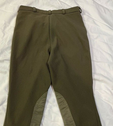 Gutos Women's Size S Equestrian Riding Breeches Ribbed Brown Inner Patches GC - Picture 7 of 10