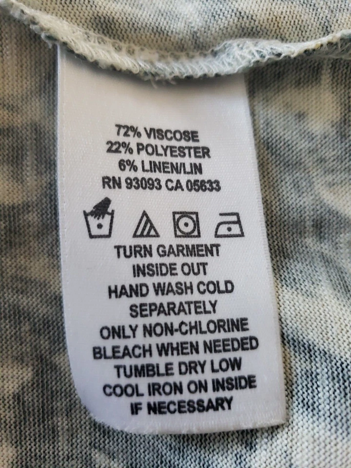 Falda midi Nic + Zoe negra tostada con estampado de plumas viscosa poliéster lino talla L Foto 4 de 4