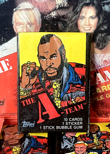 1983 TOPPS THE A-TEAM TV Series🍿PACK 10 Cards 1 Sticker 1 Gum MR. T ROOKIE? OVP - Bild 3 von 22