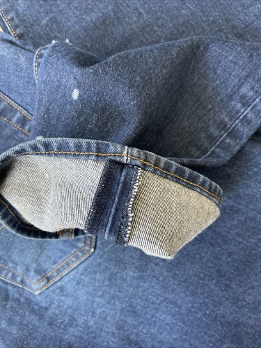 Levi's 501 Regular Medium Blue Jeans distressed Men actual sizeW37 L29 - Picture 7 of 16