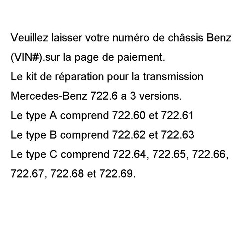 Kit de réparation de joint de filtre de transmission 722.6 pour Mercedes-Benz - Picture 2 of 2