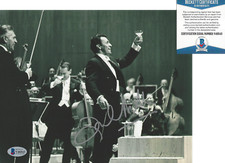 CONDUCTOR ZUBIN MEHTA SIGNED 8x10 PHOTO 6 THREE TENORS PAVAROTTI BECKETT COA BAS