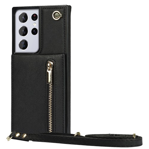 Cross Body Zipper Card Slot Wallet Phone Case for iPhone 15 16 & Samsung S23 S24 - Picture 11 of 15