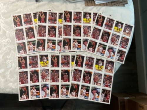 1991 NBA OSCO DRUG = UNGESCHNITTENE BLÄTTER CHICAGO BULLS = MICHAEL JORDAN X 7 BLÄTTER - Bild 11 von 11