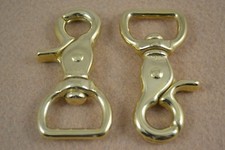 Scissor Snap - 3/4" - Square Eye - Solid Brass - Pack of 6 F484