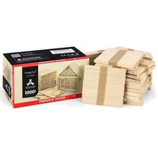 Eisstiele Holz 1000 Stück Bastelzubehör Holzstäbchen 114x10x2 mm natur Holzsp...