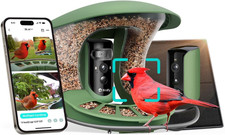 2 Smart Bird Feeder with Camera, AI Identifies Bird Species, 2K Dual-Lens  Side