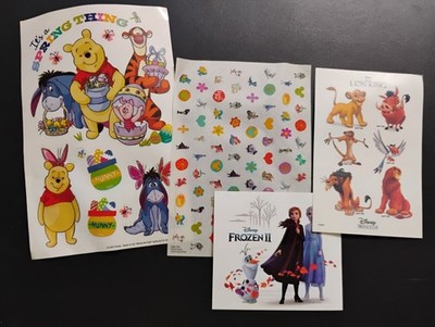 Disney Sticker Sheet Lot - Winnie the Pooh, Lion King, Frozen 2, Easter 2020