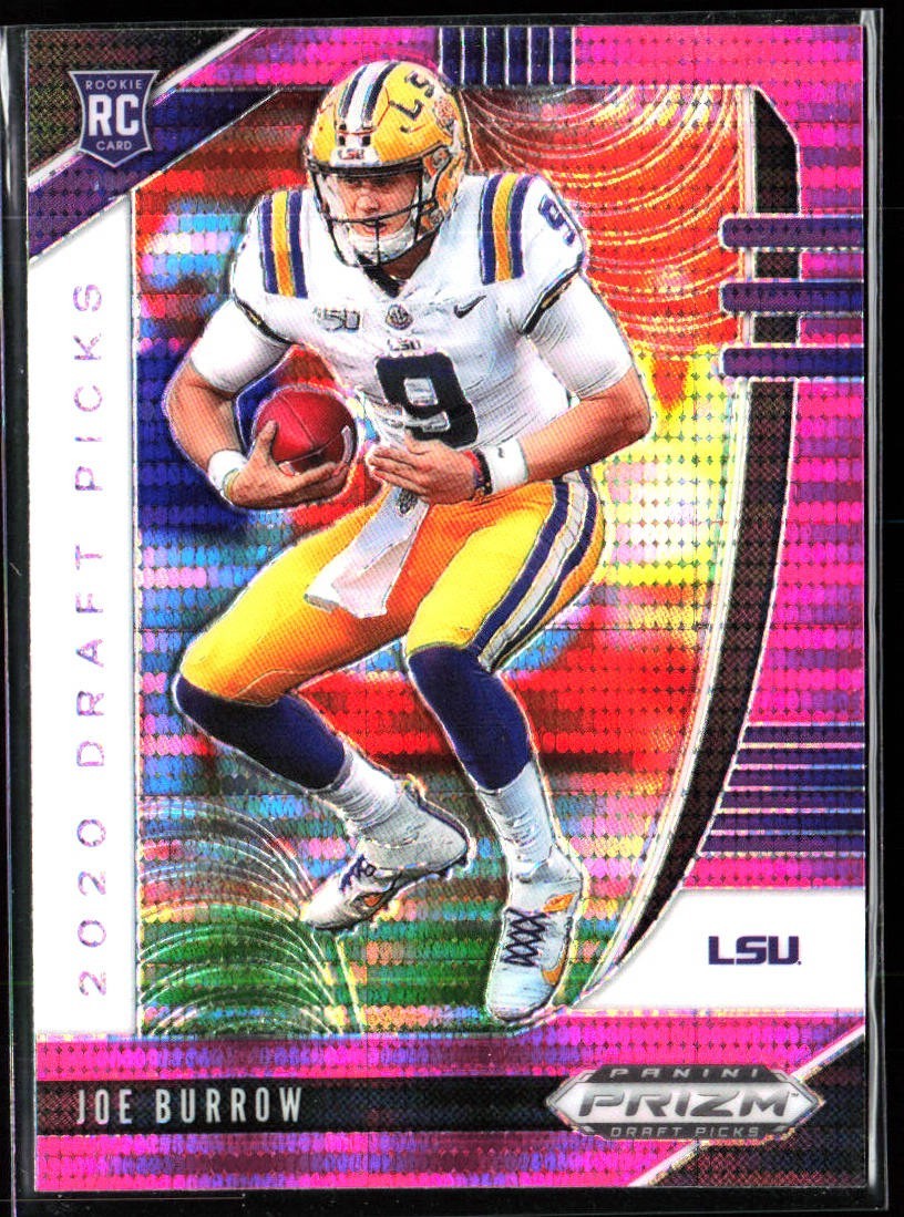 2020 Panini Prizm DP Joe Burrow RC #105 Pink Pulsar Prizm Gem