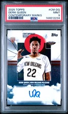2025 TOPPS CONTEMPORARY MARKS #CM-DQ DERIK QUEEN ROOKIE RC PSA 9 AUTO