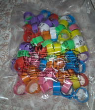 80 Pcs Adjustable Chicken Leg Bands Colorful Identification Tags NEW