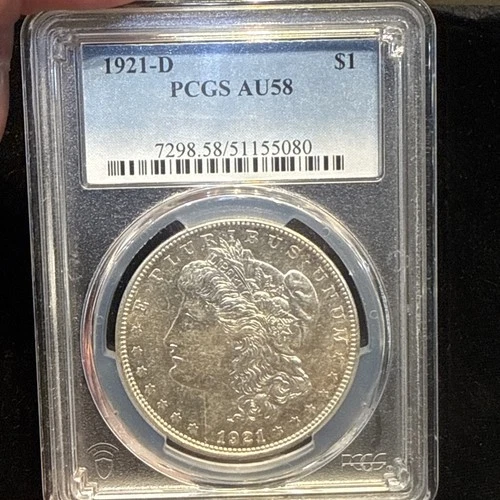 1921-D Morgan Silver Dollar, PCGS AU 58 Nice Collectible Coin For Denver Morgan