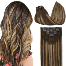 Clip in Hair Extensions Real Human Hair, Remy Human Hair Extensions Clip Ins for