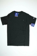 Champion Men's Black Cotton Logo T-Shirt Crew Neck Short Sleeve 2XL New w/Tags